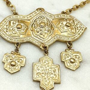 Vintage 1960s  Accessocraft NYC Statement Etuscran/boho Runaway Necklace